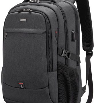 DUSLANG 17 Inch Laptop Backpack for Travel Water Resistant College Backpack for Men/Women Laptop Bag with USB Charging Port,Black