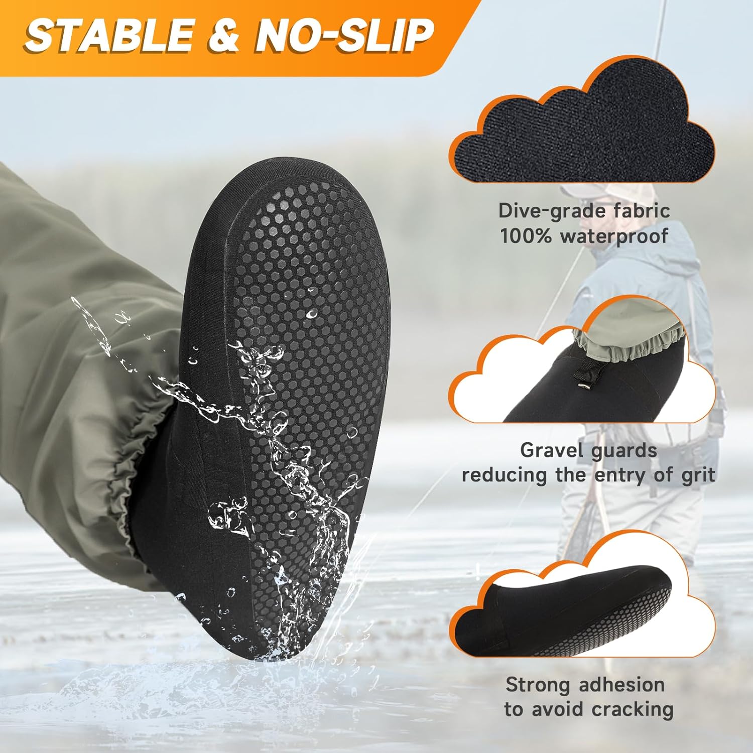 Fishing Waders for Men Women, Waterproof Stocking Foot Chest Waders for Fly Fishing, Breathable Stockingfoot Waders - Image 9