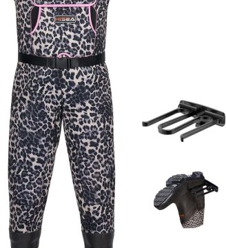 HISEA Women's Chest Waders Leopard Duck Hunting Waders for Women with Boots Neoprene Fishing Waders