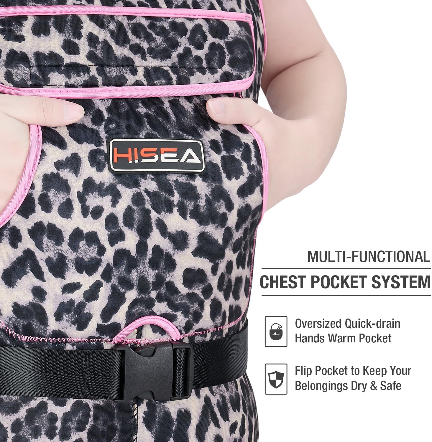 HISEA Women's Chest Waders Leopard Duck Hunting Waders for Women with Boots Neoprene Fishing Waders - Image 3