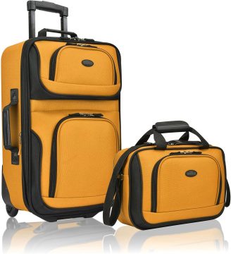 Carry-On Suitcase, Orange, Set