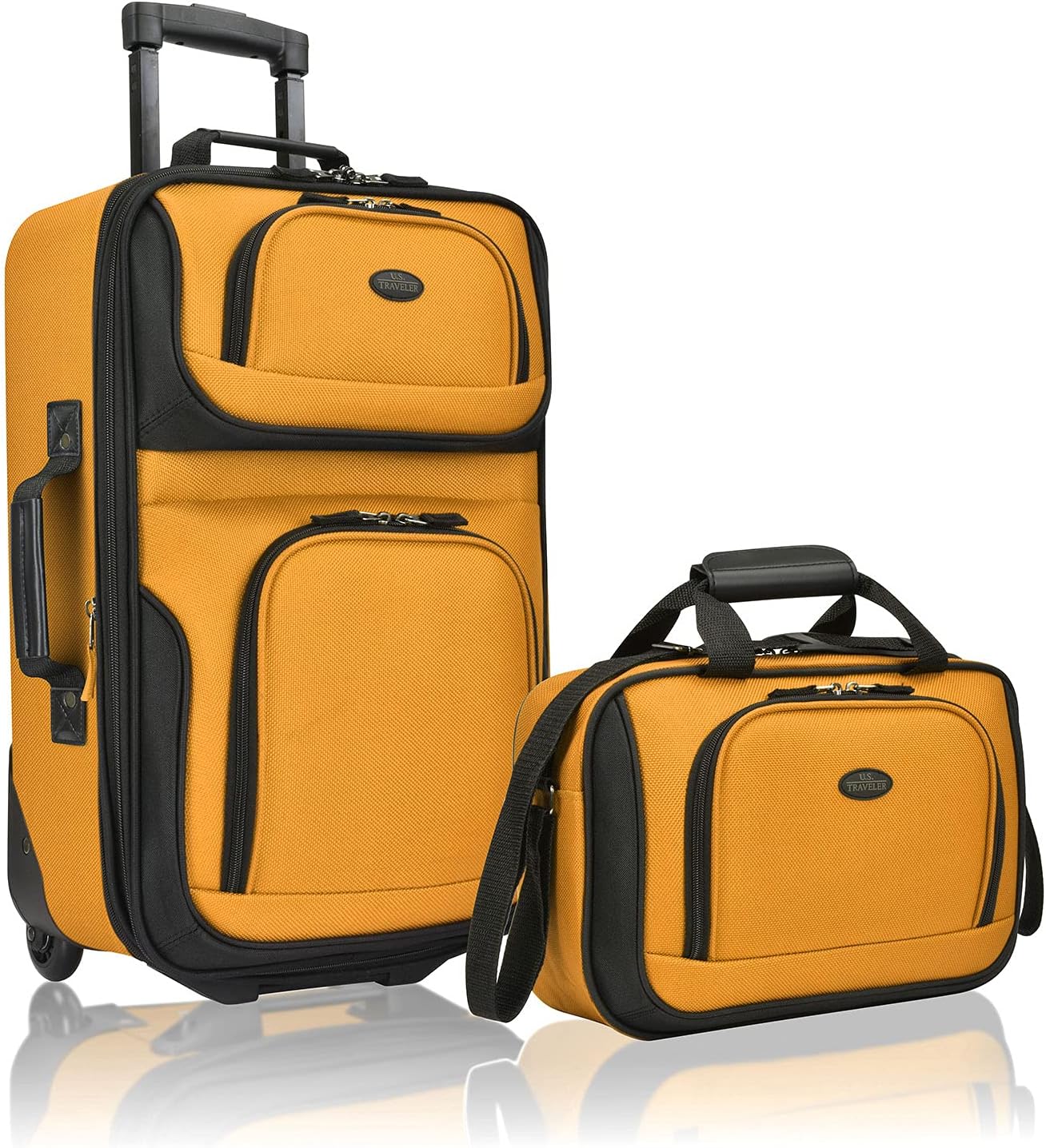 Carry-On Suitcase, Orange, Set